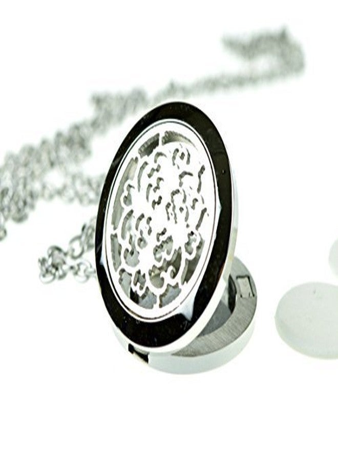 Wild Essentials Cross Essential Oil Diffuser Necklace Gift Set - Includes Aromatherapy Pendant, 24" Stainless Steel Chain, Refill Pads and 10 ml Bottle of Inner Calm 100% Essential Oil